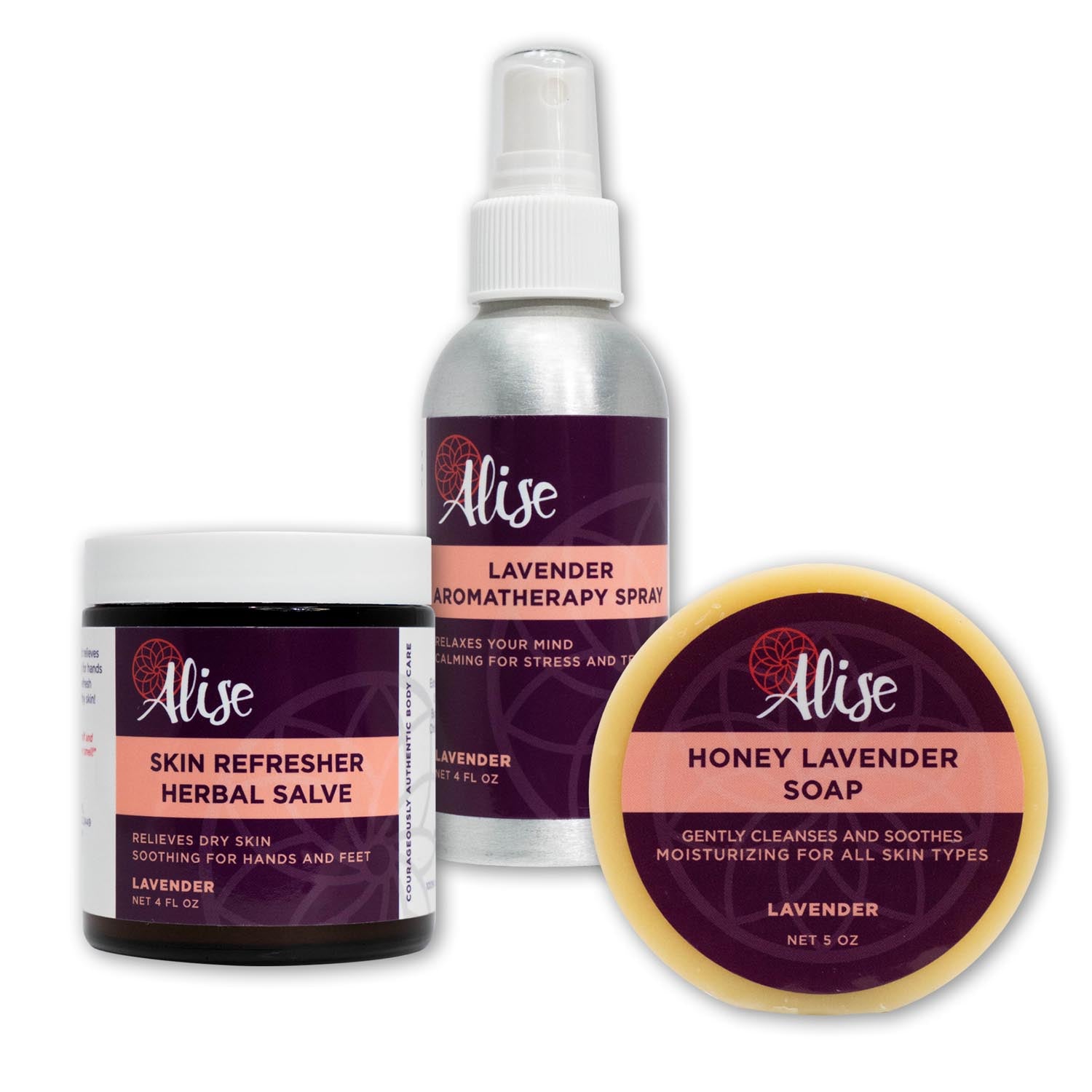 Lavender Lovers Gift Set with Skin Refresher handcrafted by Alise Body Care