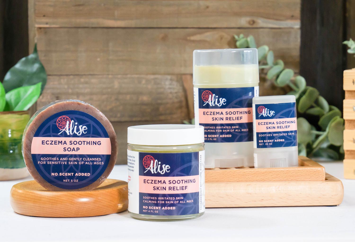 Eczema soothing products soap and salve for itchy skin Alise Body Care