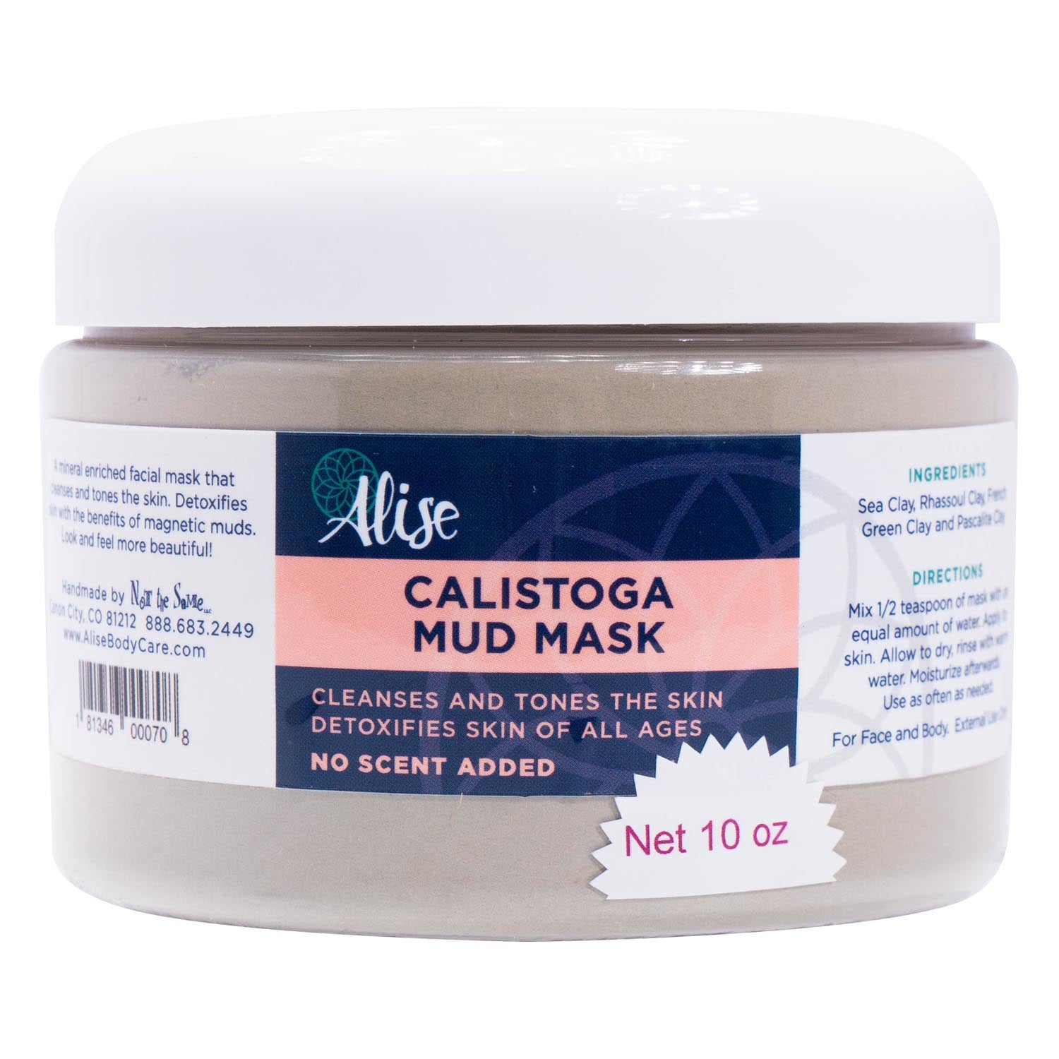 Calistoga Mud Mask 10oz handcrafted by Alise Body Care