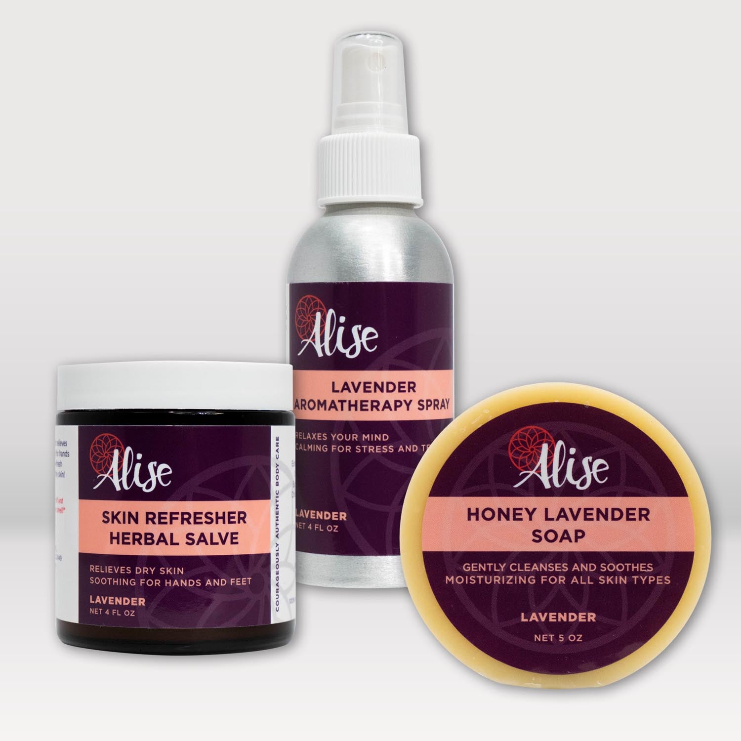 Lavender Lovers Gift Set with Skin Refresher handcrafted by Alise Body Care